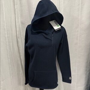 Mountain shadow heather women’s large Hooded Pullover Fleece Hoodie